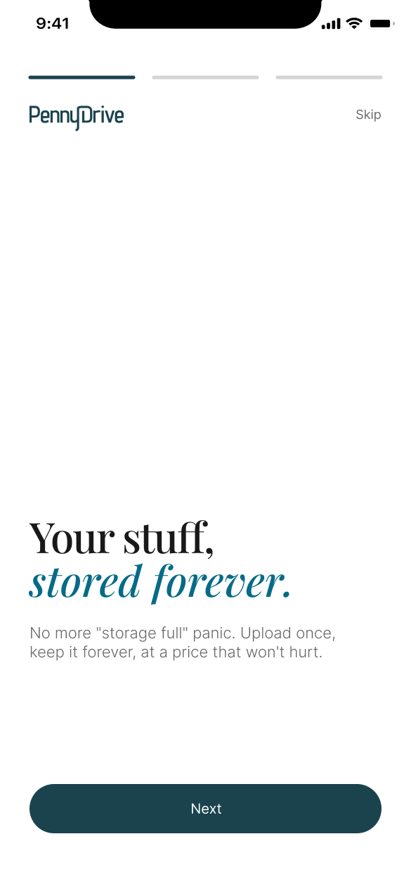 PennyDrive app: Your stuff, stored forever